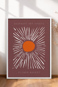 HOMEPACK Ahşap Çerçeveli Tablo Çerçeveli Poster Sanatsal Modern Duvar Dekoru FLOWER-11
