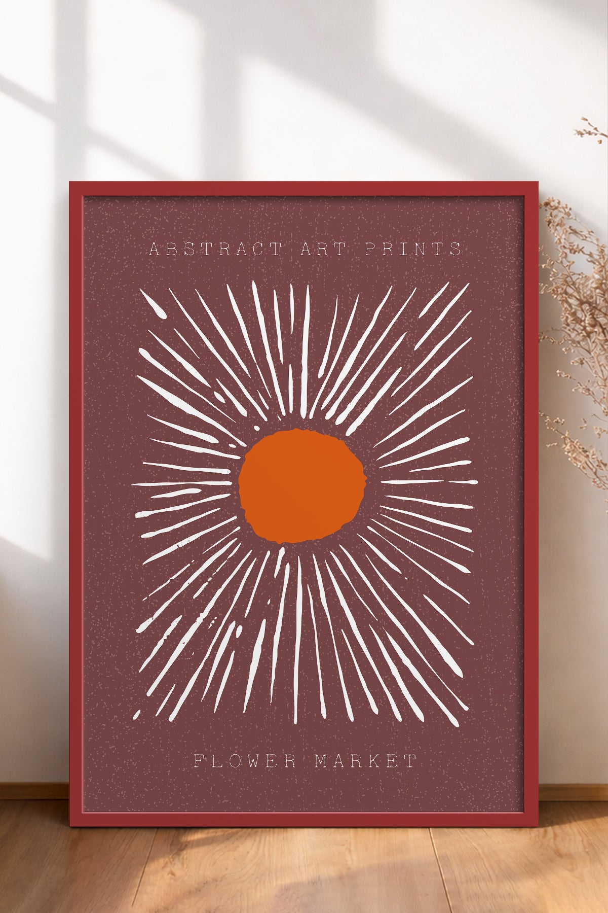 HOMEPACK Ahşap Çerçeveli Tablo Çerçeveli Poster Sanatsal Modern Duvar Dekoru FLOWER-11