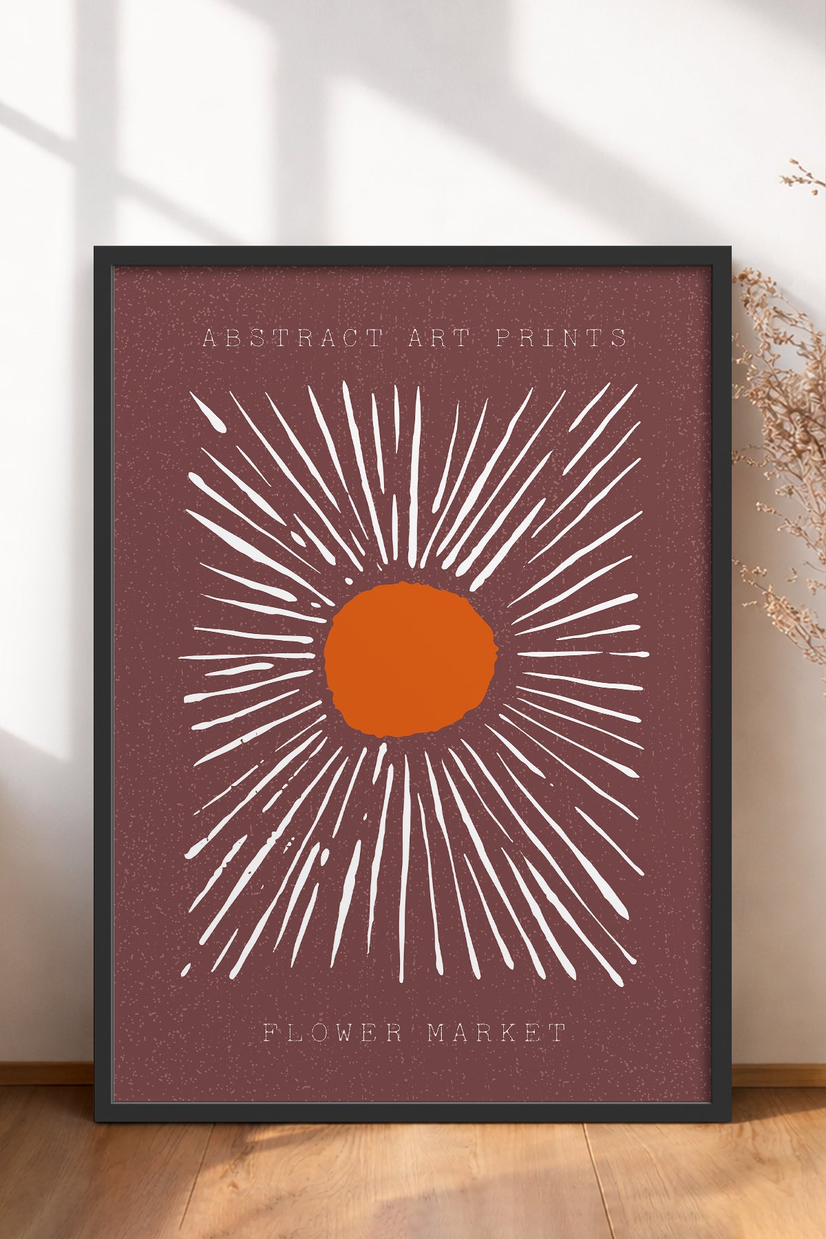 HOMEPACK Ahşap Çerçeveli Tablo Çerçeveli Poster Sanatsal Modern Duvar Dekoru FLOWER-11