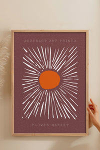 HOMEPACK Ahşap Çerçeveli Tablo Çerçeveli Poster Sanatsal Modern Duvar Dekoru FLOWER-11