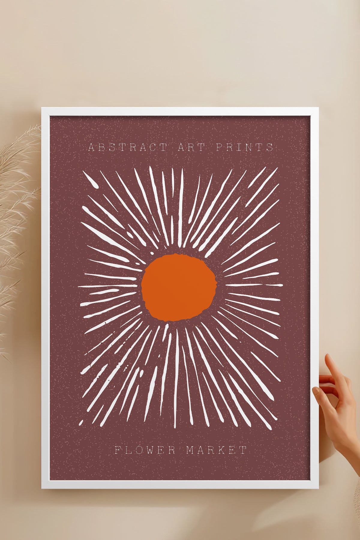 HOMEPACK Ahşap Çerçeveli Tablo Çerçeveli Poster Sanatsal Modern Duvar Dekoru FLOWER-11