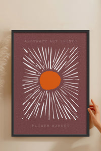 HOMEPACK Ahşap Çerçeveli Tablo Çerçeveli Poster Sanatsal Modern Duvar Dekoru FLOWER-11