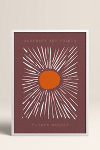 HOMEPACK Ahşap Çerçeveli Tablo Çerçeveli Poster Sanatsal Modern Duvar Dekoru FLOWER-11