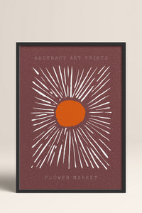 HOMEPACK Ahşap Çerçeveli Tablo Çerçeveli Poster Sanatsal Modern Duvar Dekoru FLOWER-11