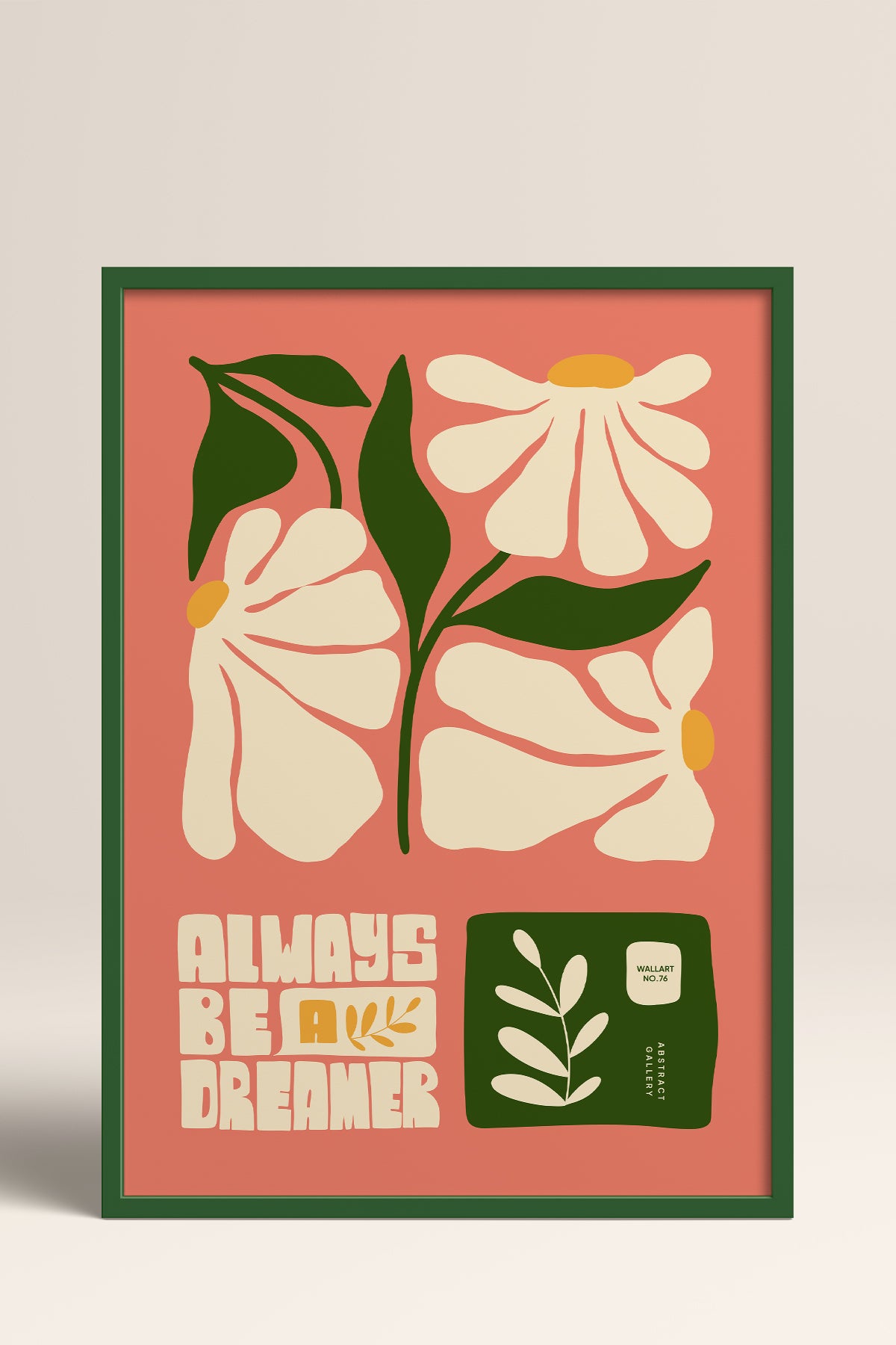 HOMEPACK Ahşap Çerçeveli Tablo Çerçeveli Poster Sanatsal Modern Duvar Dekoru FLOWER-113
