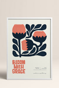 HOMEPACK Ahşap Çerçeveli Tablo Çerçeveli Poster Sanatsal Modern Duvar Dekoru FLOWER-114