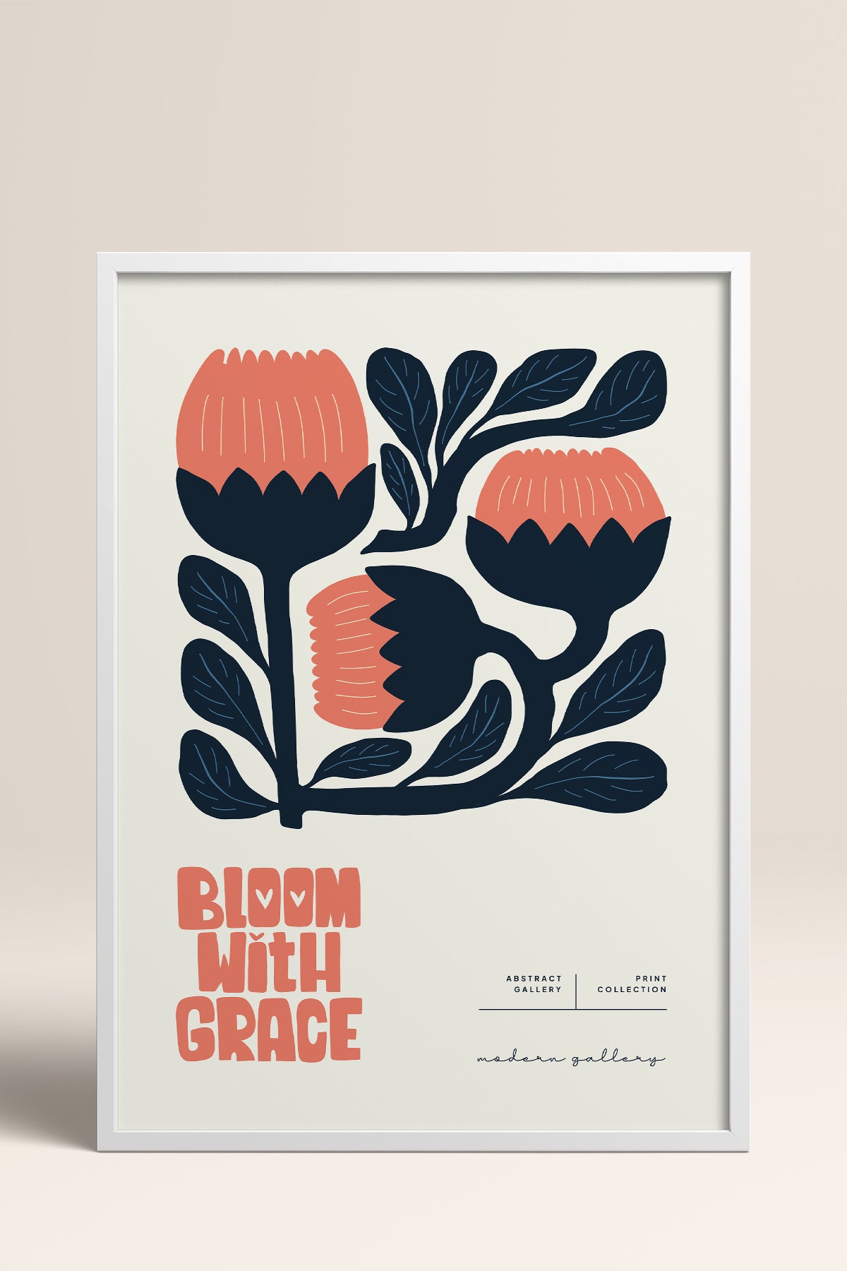 HOMEPACK Ahşap Çerçeveli Tablo Çerçeveli Poster Sanatsal Modern Duvar Dekoru FLOWER-114