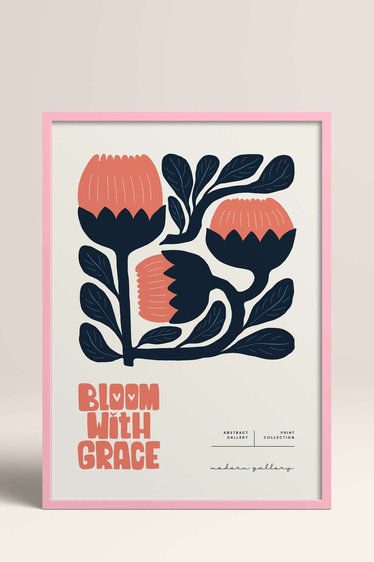 HOMEPACK Ahşap Çerçeveli Tablo Çerçeveli Poster Sanatsal Modern Duvar Dekoru FLOWER-114