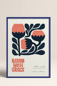 HOMEPACK Ahşap Çerçeveli Tablo Çerçeveli Poster Sanatsal Modern Duvar Dekoru FLOWER-114