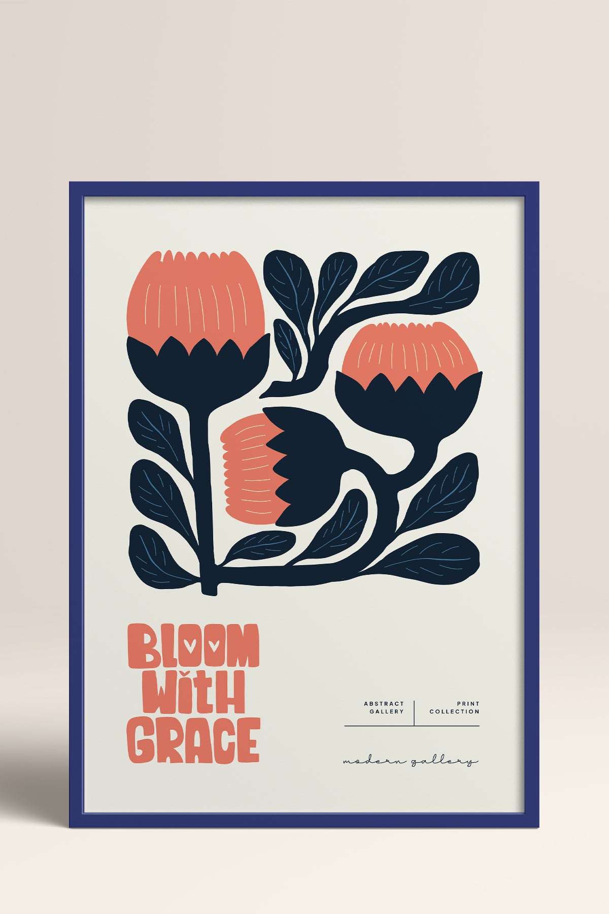 HOMEPACK Ahşap Çerçeveli Tablo Çerçeveli Poster Sanatsal Modern Duvar Dekoru FLOWER-114