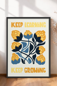 HOMEPACK Ahşap Çerçeveli Tablo Çerçeveli Poster Sanatsal Modern Duvar Dekoru FLOWER-115