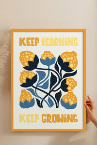HOMEPACK Ahşap Çerçeveli Tablo Çerçeveli Poster Sanatsal Modern Duvar Dekoru FLOWER-115