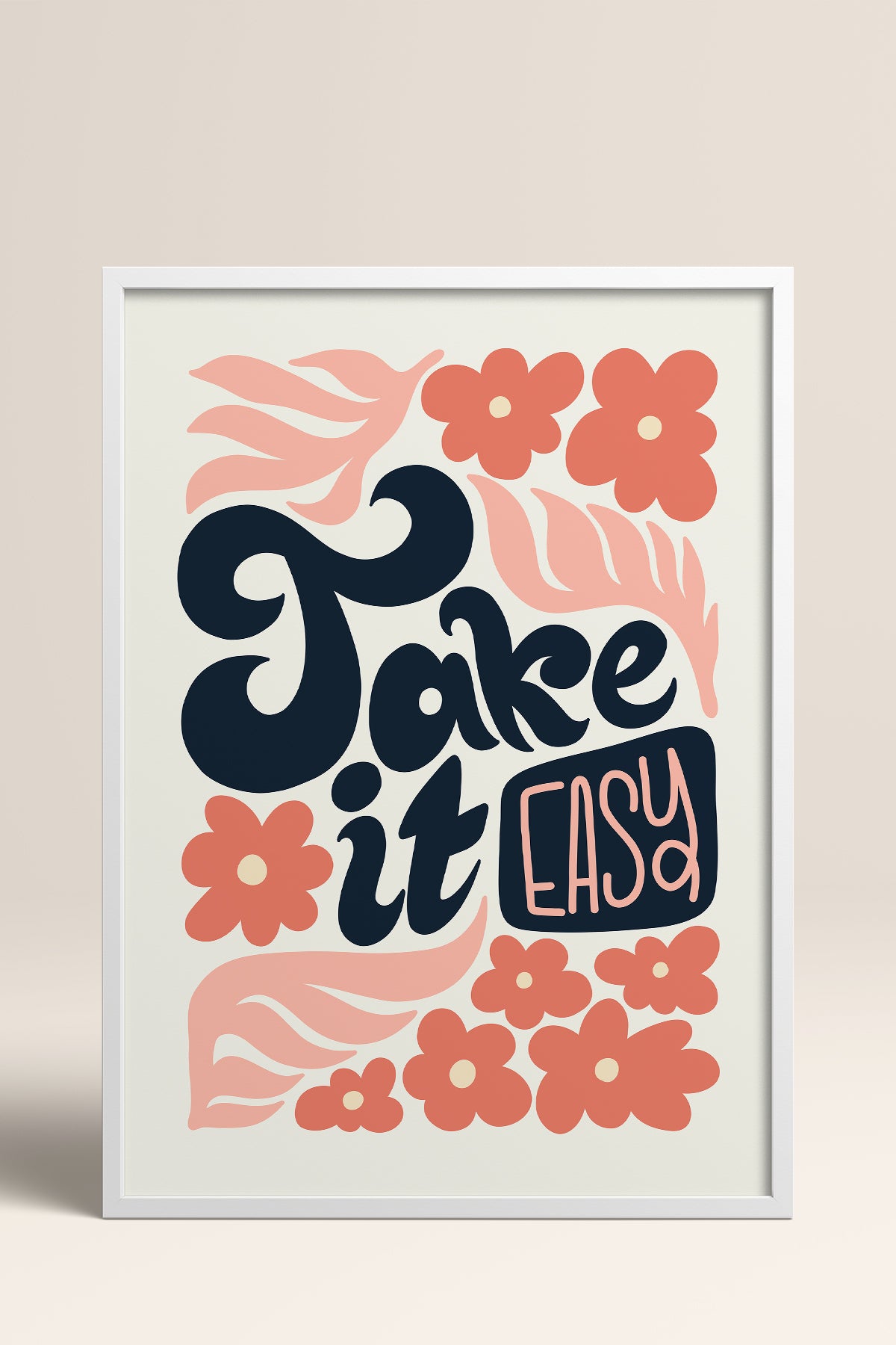 HOMEPACK Ahşap Çerçeveli Tablo Çerçeveli Poster Sanatsal Modern Duvar Dekoru FLOWER-116
