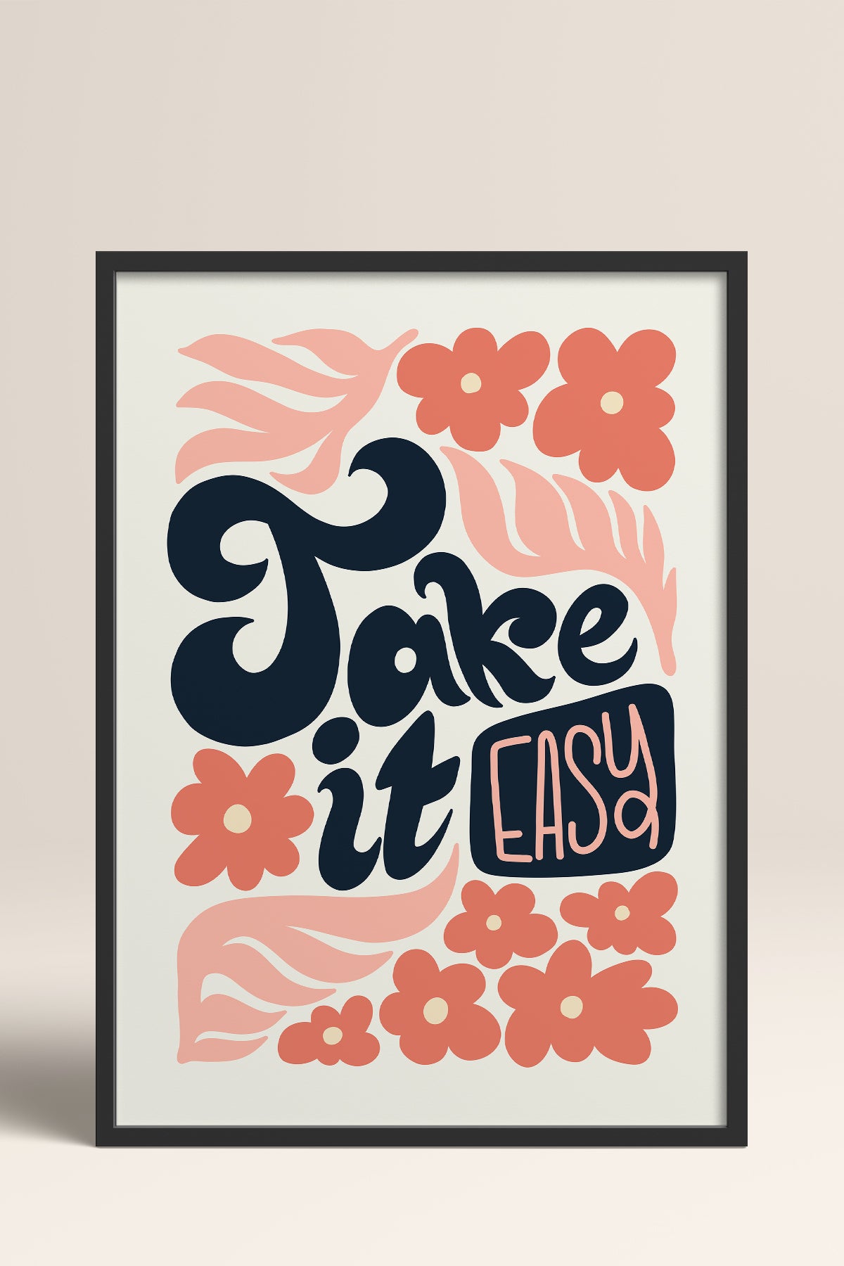 HOMEPACK Ahşap Çerçeveli Tablo Çerçeveli Poster Sanatsal Modern Duvar Dekoru FLOWER-116