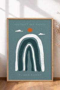 HOMEPACK Ahşap Çerçeveli Tablo Çerçeveli Poster Sanatsal Modern Duvar Dekoru FLOWER-12
