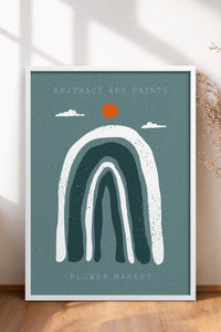HOMEPACK Ahşap Çerçeveli Tablo Çerçeveli Poster Sanatsal Modern Duvar Dekoru FLOWER-12