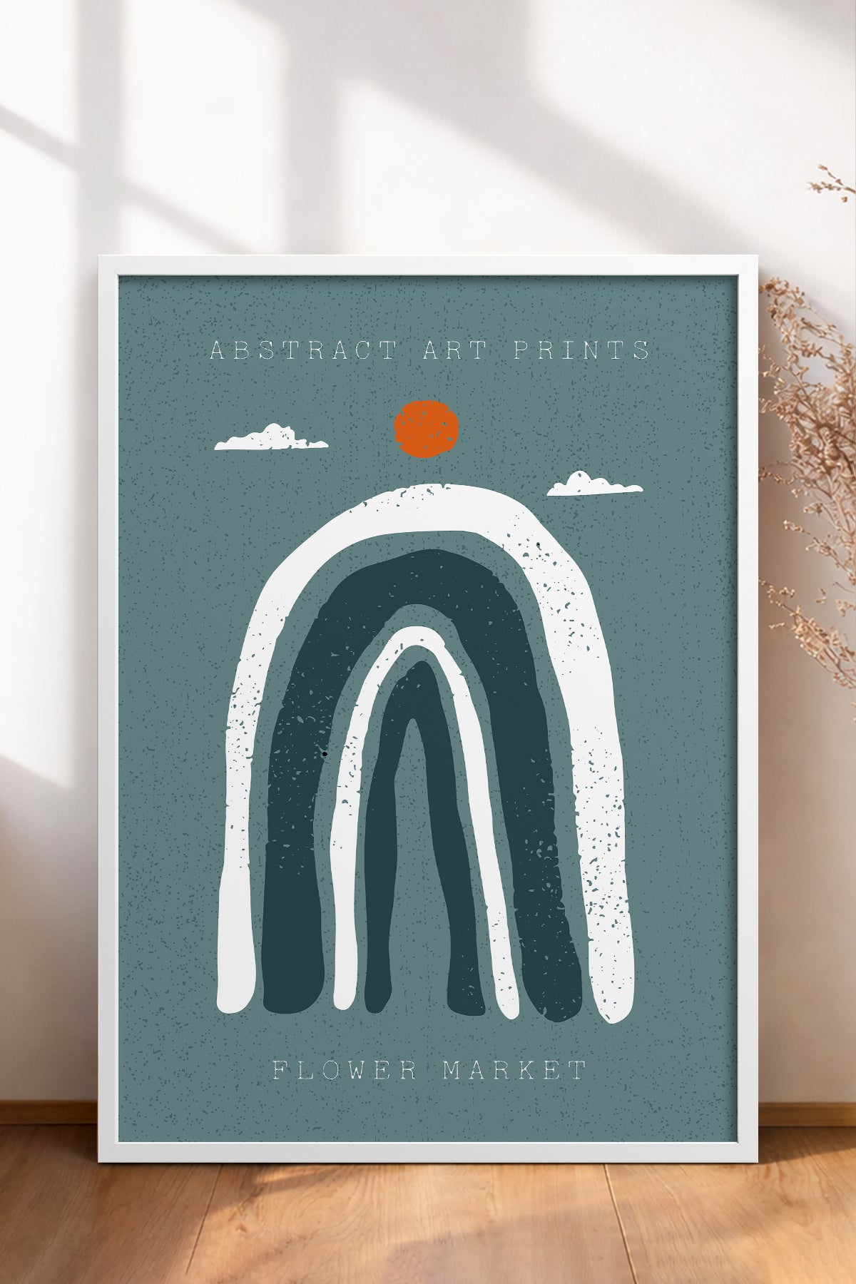 HOMEPACK Ahşap Çerçeveli Tablo Çerçeveli Poster Sanatsal Modern Duvar Dekoru FLOWER-12