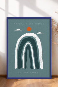 HOMEPACK Ahşap Çerçeveli Tablo Çerçeveli Poster Sanatsal Modern Duvar Dekoru FLOWER-12