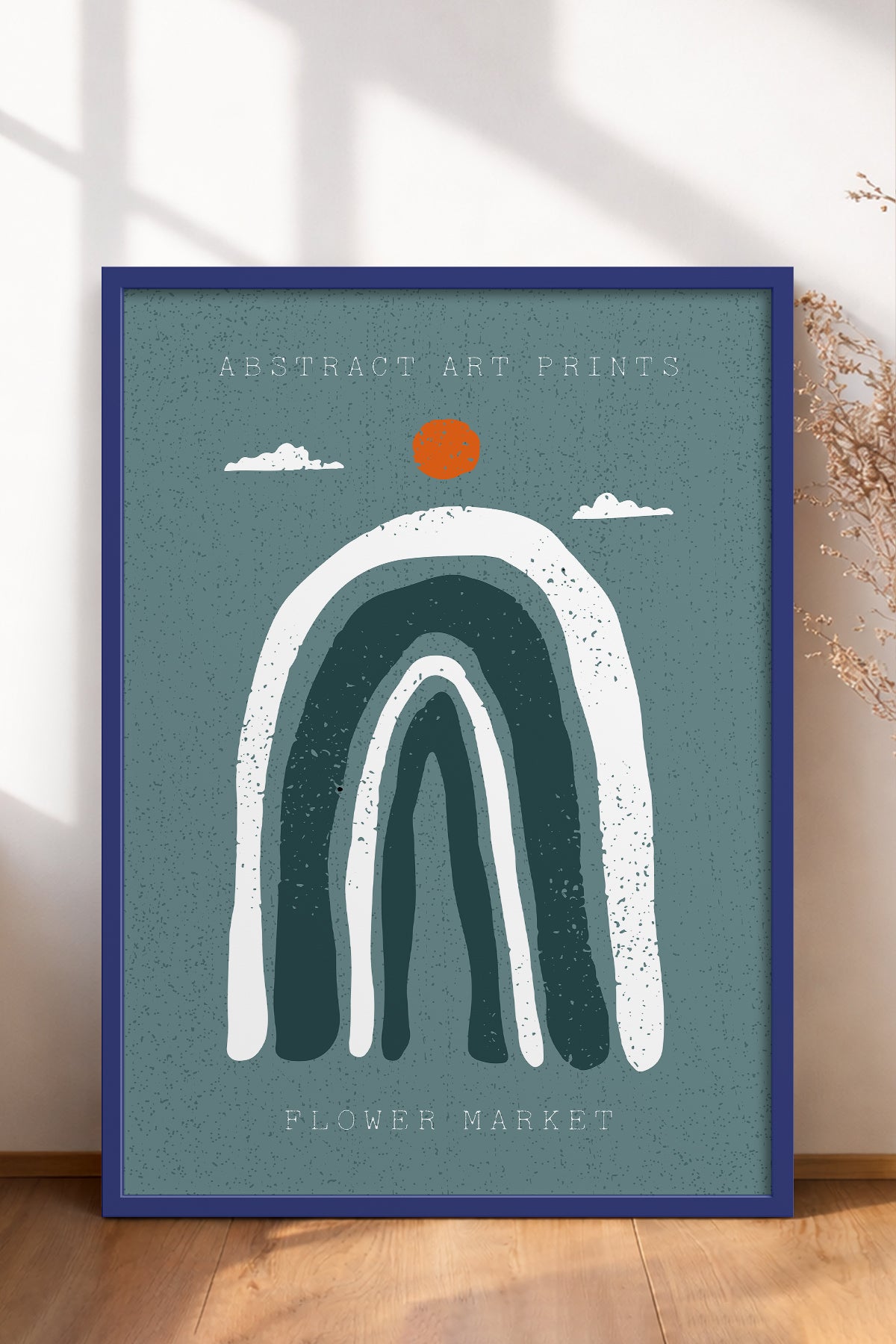 HOMEPACK Ahşap Çerçeveli Tablo Çerçeveli Poster Sanatsal Modern Duvar Dekoru FLOWER-12