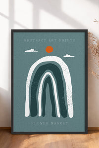 HOMEPACK Ahşap Çerçeveli Tablo Çerçeveli Poster Sanatsal Modern Duvar Dekoru FLOWER-12
