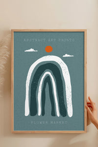 HOMEPACK Ahşap Çerçeveli Tablo Çerçeveli Poster Sanatsal Modern Duvar Dekoru FLOWER-12