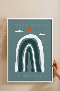 HOMEPACK Ahşap Çerçeveli Tablo Çerçeveli Poster Sanatsal Modern Duvar Dekoru FLOWER-12