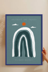 HOMEPACK Ahşap Çerçeveli Tablo Çerçeveli Poster Sanatsal Modern Duvar Dekoru FLOWER-12