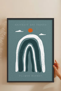 HOMEPACK Ahşap Çerçeveli Tablo Çerçeveli Poster Sanatsal Modern Duvar Dekoru FLOWER-12