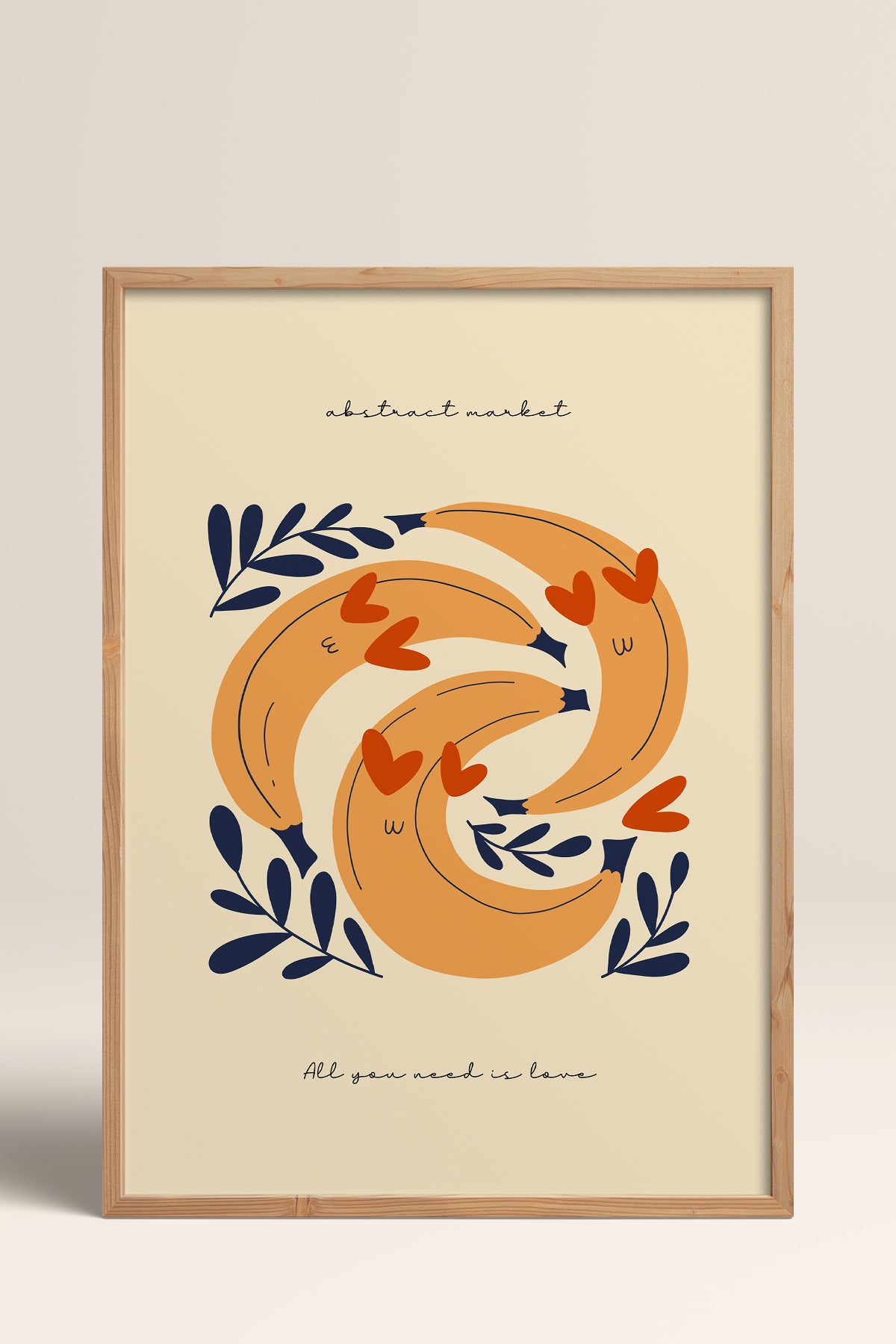 HOMEPACK Ahşap Çerçeveli Tablo Çerçeveli Poster Sanatsal Modern Duvar Dekoru FLOWER-121