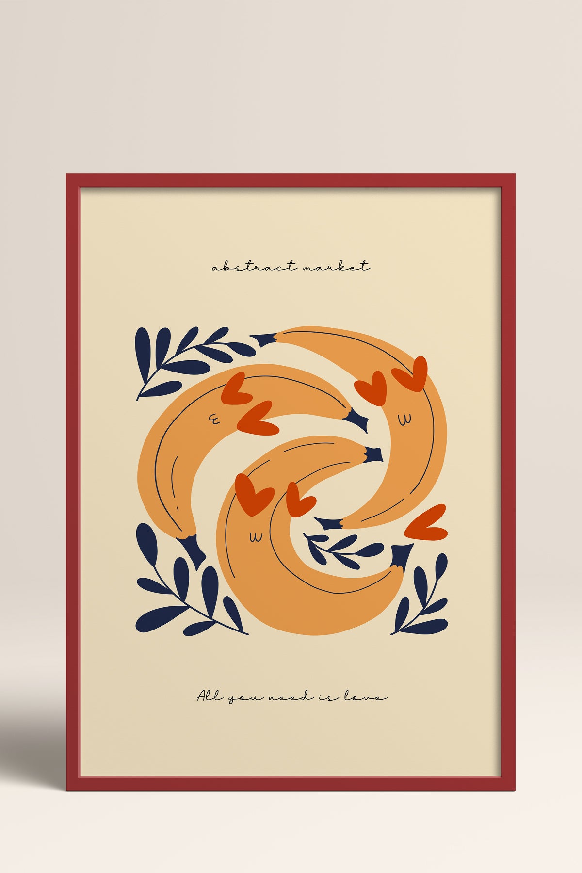 HOMEPACK Ahşap Çerçeveli Tablo Çerçeveli Poster Sanatsal Modern Duvar Dekoru FLOWER-121