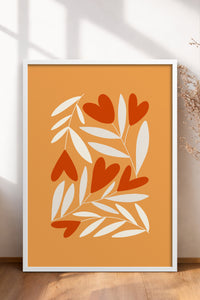 HOMEPACK Ahşap Çerçeveli Tablo Çerçeveli Poster Sanatsal Modern Duvar Dekoru FLOWER-123