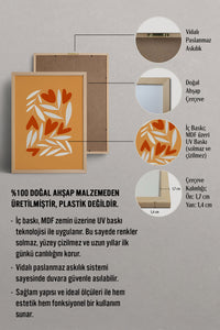 HOMEPACK Ahşap Çerçeveli Tablo Çerçeveli Poster Sanatsal Modern Duvar Dekoru FLOWER-123