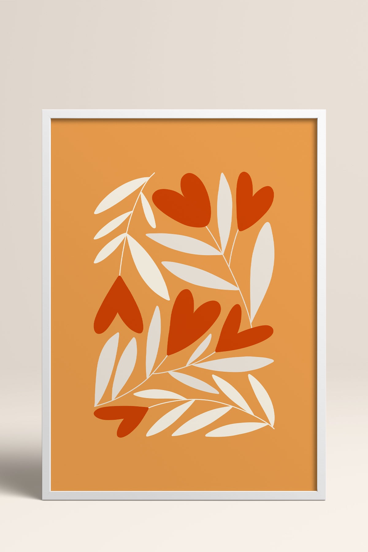 HOMEPACK Ahşap Çerçeveli Tablo Çerçeveli Poster Sanatsal Modern Duvar Dekoru FLOWER-123