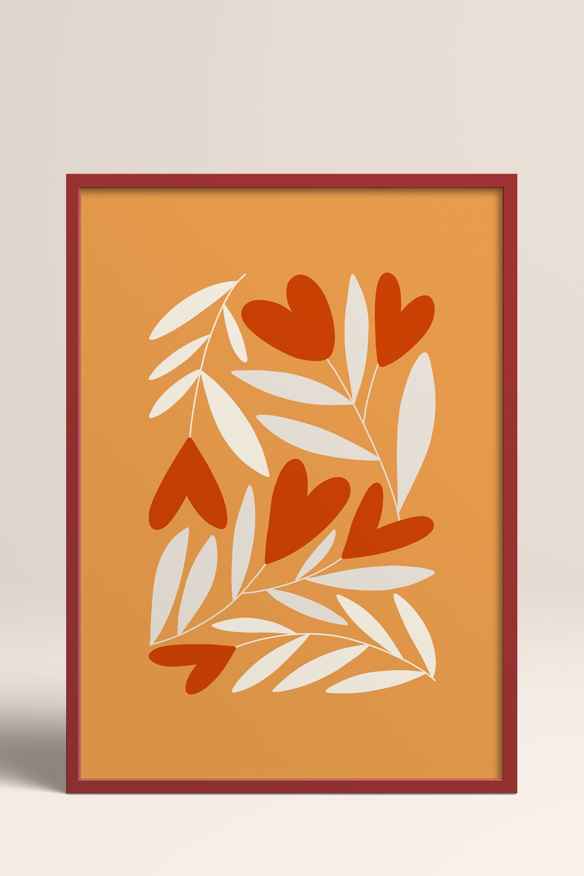 HOMEPACK Ahşap Çerçeveli Tablo Çerçeveli Poster Sanatsal Modern Duvar Dekoru FLOWER-123