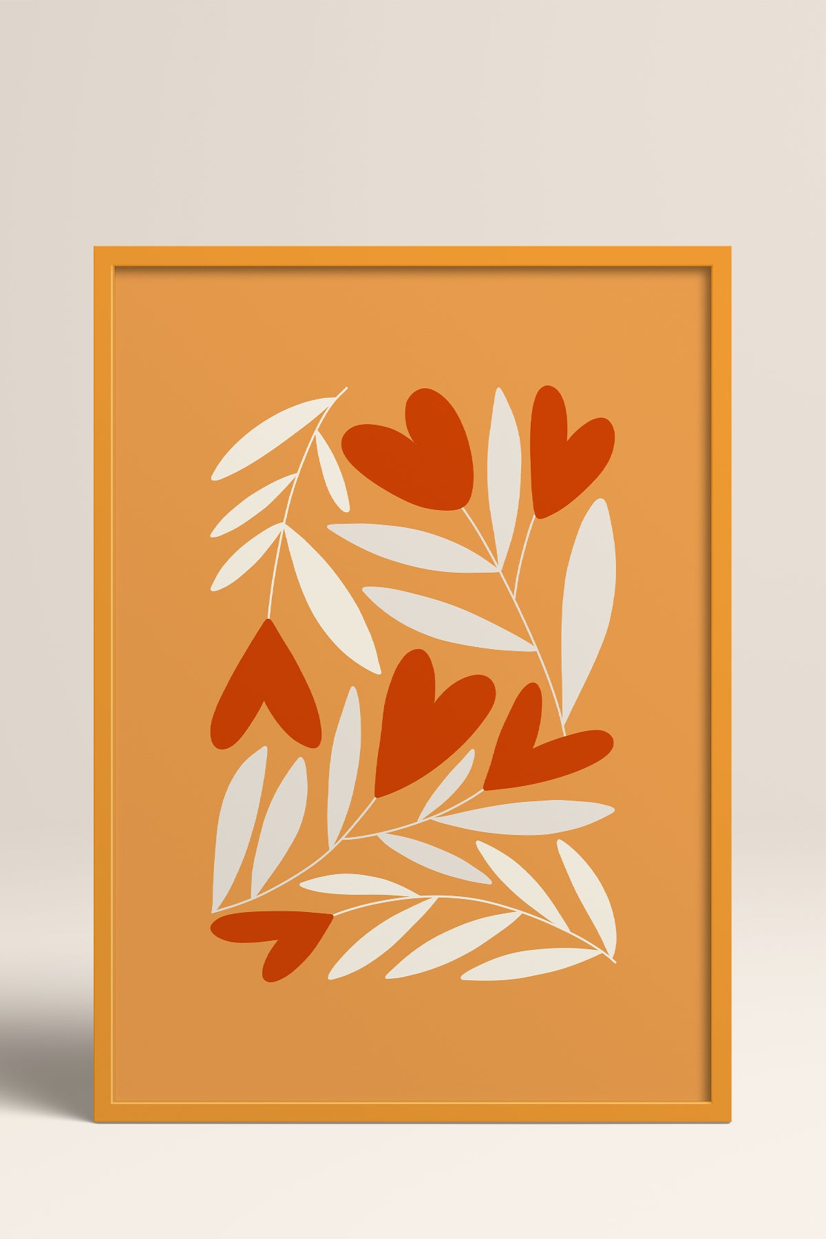 HOMEPACK Ahşap Çerçeveli Tablo Çerçeveli Poster Sanatsal Modern Duvar Dekoru FLOWER-123