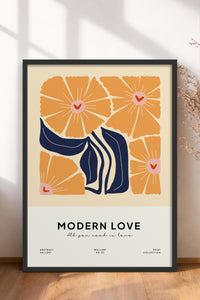 HOMEPACK Ahşap Çerçeveli Tablo Çerçeveli Poster Sanatsal Modern Duvar Dekoru FLOWER-127