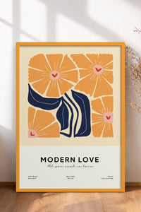 HOMEPACK Ahşap Çerçeveli Tablo Çerçeveli Poster Sanatsal Modern Duvar Dekoru FLOWER-127