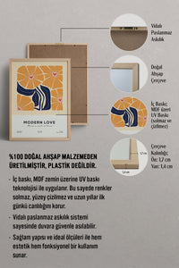 HOMEPACK Ahşap Çerçeveli Tablo Çerçeveli Poster Sanatsal Modern Duvar Dekoru FLOWER-127