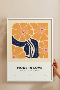 HOMEPACK Ahşap Çerçeveli Tablo Çerçeveli Poster Sanatsal Modern Duvar Dekoru FLOWER-127