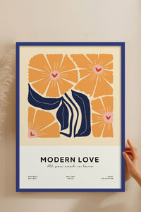 HOMEPACK Ahşap Çerçeveli Tablo Çerçeveli Poster Sanatsal Modern Duvar Dekoru FLOWER-127