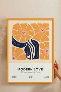 HOMEPACK Ahşap Çerçeveli Tablo Çerçeveli Poster Sanatsal Modern Duvar Dekoru FLOWER-127