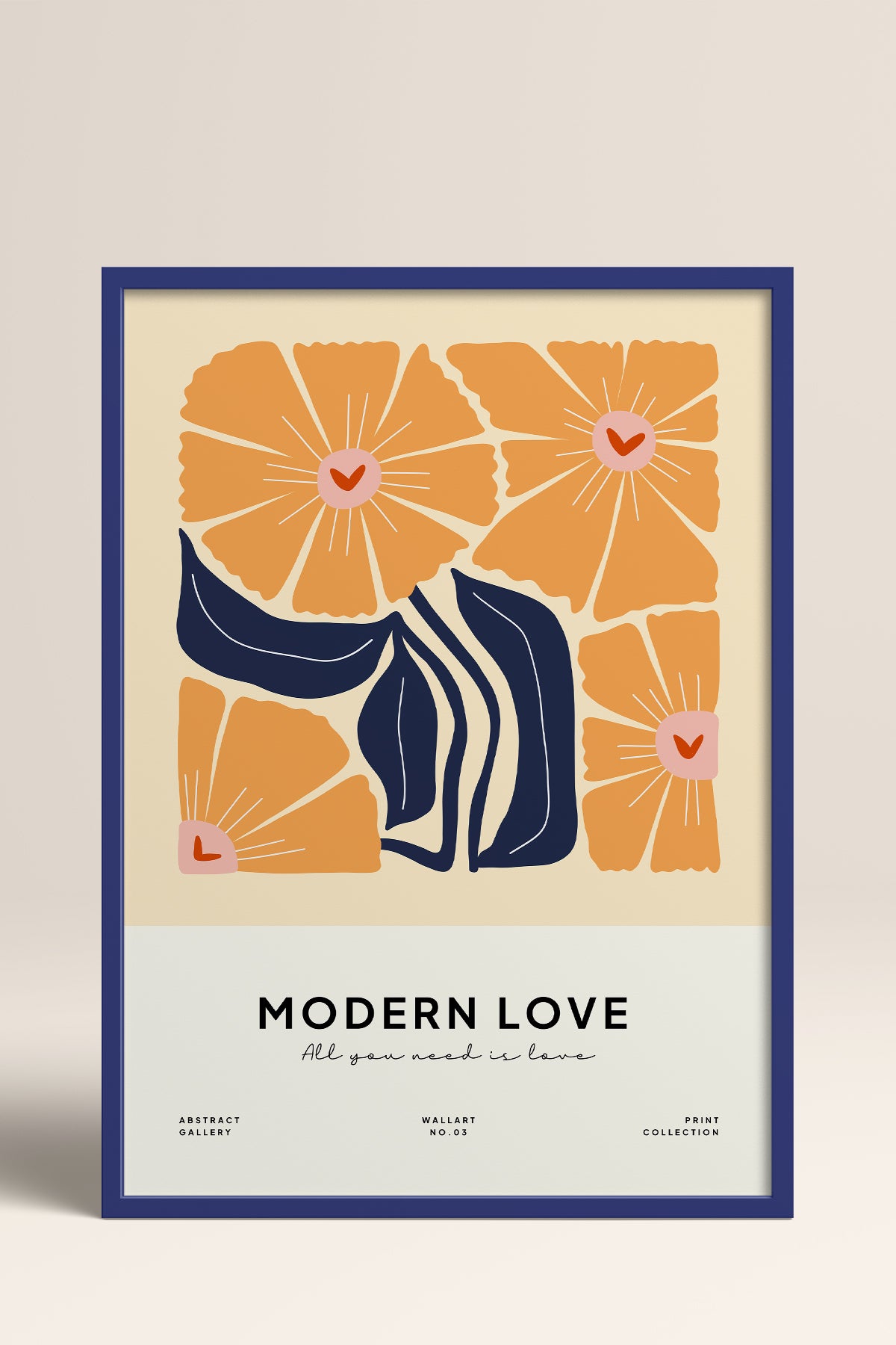 HOMEPACK Ahşap Çerçeveli Tablo Çerçeveli Poster Sanatsal Modern Duvar Dekoru FLOWER-127