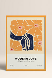 HOMEPACK Ahşap Çerçeveli Tablo Çerçeveli Poster Sanatsal Modern Duvar Dekoru FLOWER-127