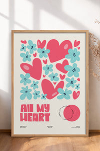 HOMEPACK Ahşap Çerçeveli Tablo Çerçeveli Poster Sanatsal Modern Duvar Dekoru FLOWER-129