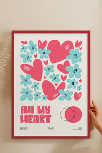 HOMEPACK Ahşap Çerçeveli Tablo Çerçeveli Poster Sanatsal Modern Duvar Dekoru FLOWER-129