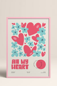 HOMEPACK Ahşap Çerçeveli Tablo Çerçeveli Poster Sanatsal Modern Duvar Dekoru FLOWER-129