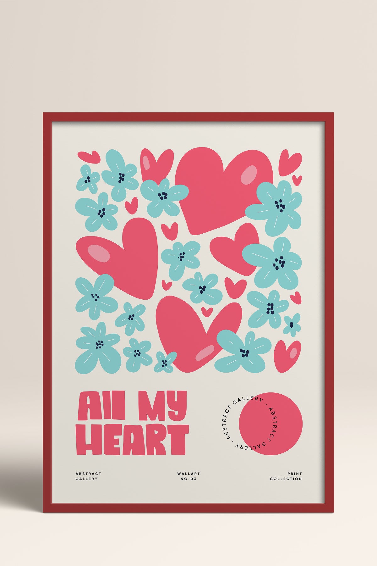 HOMEPACK Ahşap Çerçeveli Tablo Çerçeveli Poster Sanatsal Modern Duvar Dekoru FLOWER-129