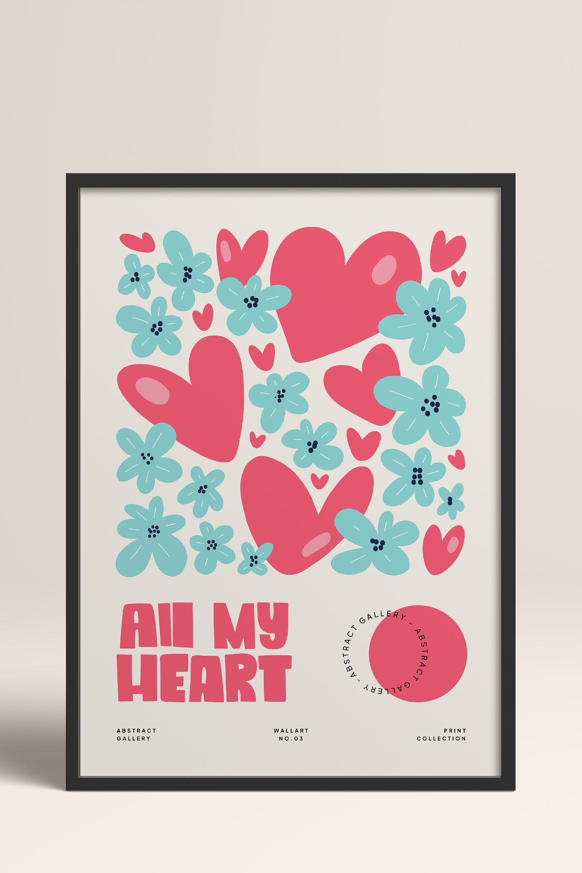 HOMEPACK Ahşap Çerçeveli Tablo Çerçeveli Poster Sanatsal Modern Duvar Dekoru FLOWER-129