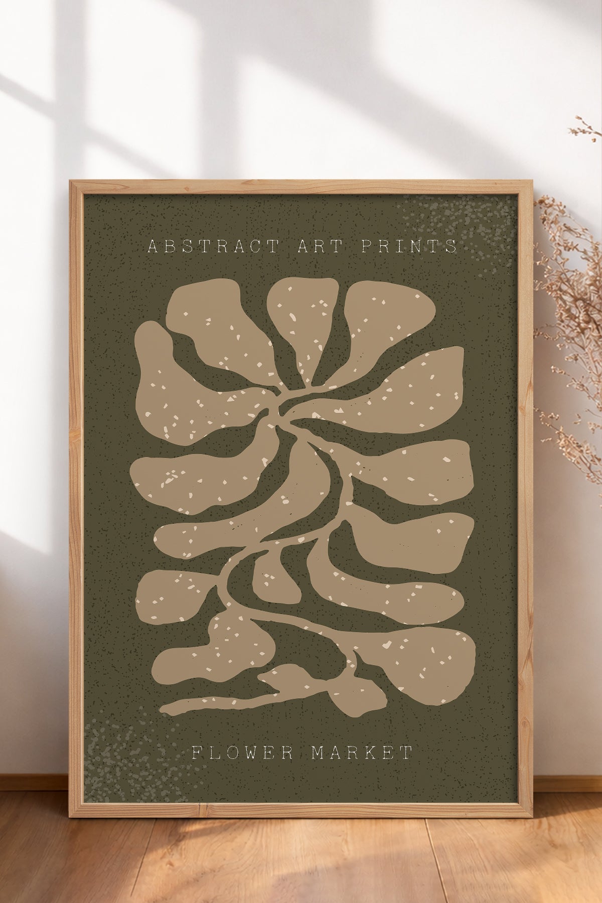 HOMEPACK Ahşap Çerçeveli Tablo Çerçeveli Poster Sanatsal Modern Duvar Dekoru FLOWER-13