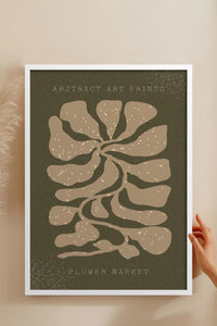 HOMEPACK Ahşap Çerçeveli Tablo Çerçeveli Poster Sanatsal Modern Duvar Dekoru FLOWER-13
